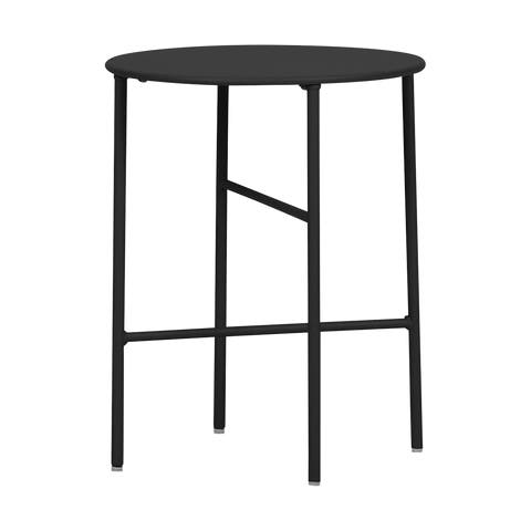 Mila metalen tuin bijzettafel zwart - Ø 40 cm