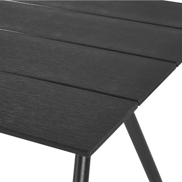 Nena tuintafel zwart - 160 x 90 cm - buiten eettafel - terrastafel