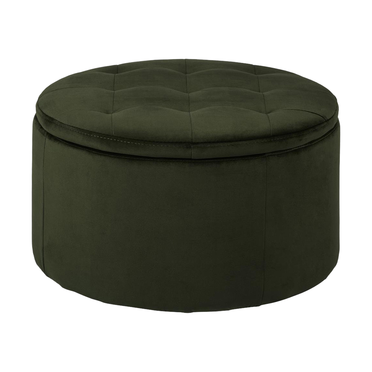Elin velvet poef donkergroen - Ø 60 cm