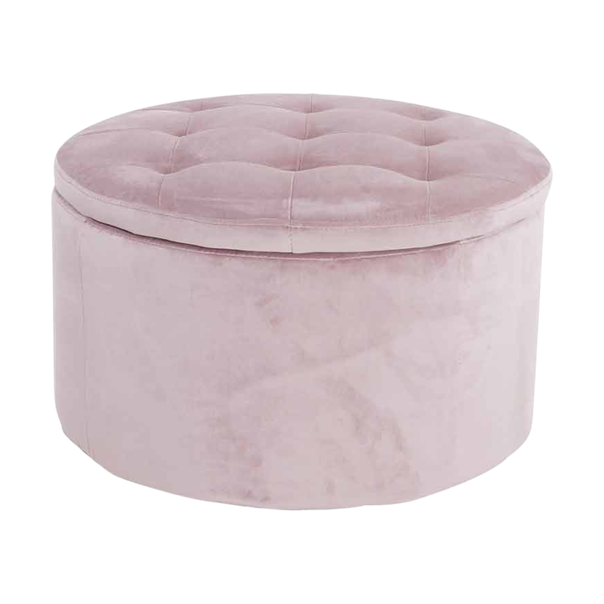 Elin velvet poef roze - Ø 60 cm