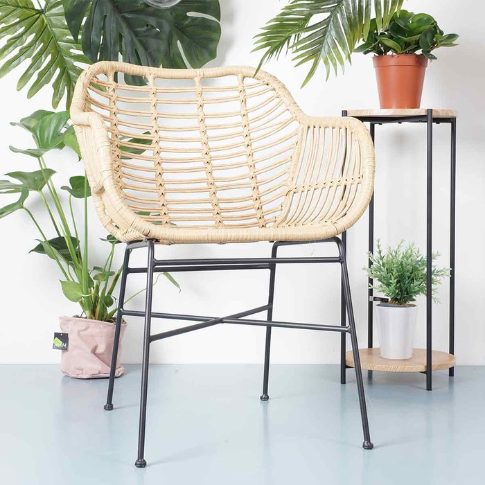 Dax rotan tuinstoel naturel - rattan - eetkamerstoel - buiten