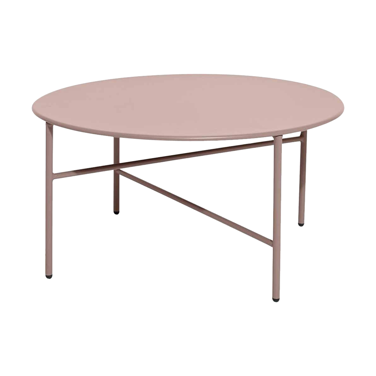 Mila metalen tuin bijzettafel roze - Ø 70 cm