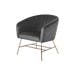 Lissy velvet fauteuil donkergrijs