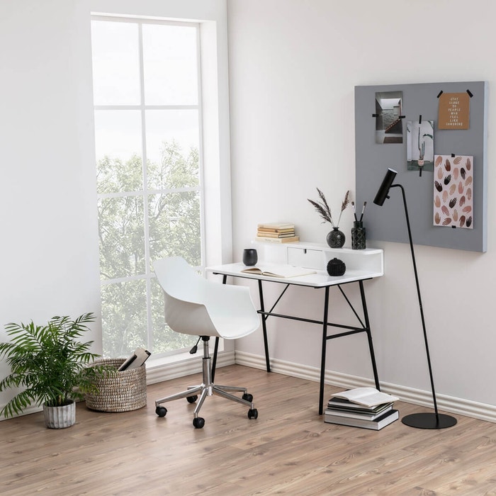 Lot houten bureau wit - 100 x 55 cm - buro - werkplek