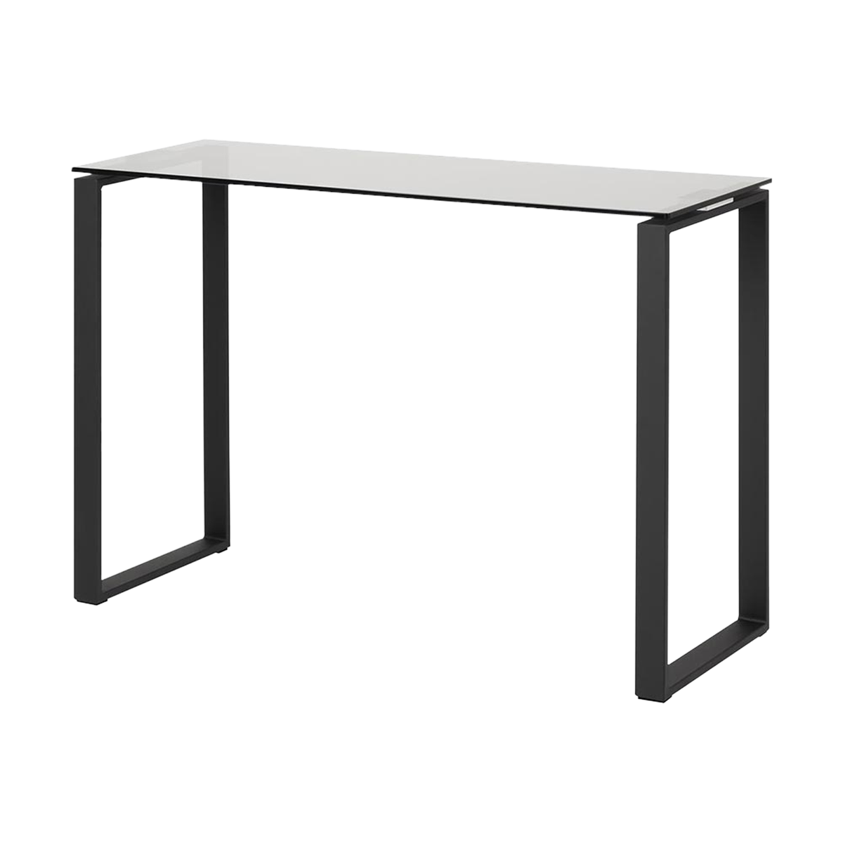 Rolf glazen sidetable - met zwart onderstel - 110 x 76 cm