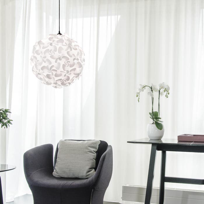 Lora Medium hanglamp white - met koordset wit - Ø 45 cm - witte