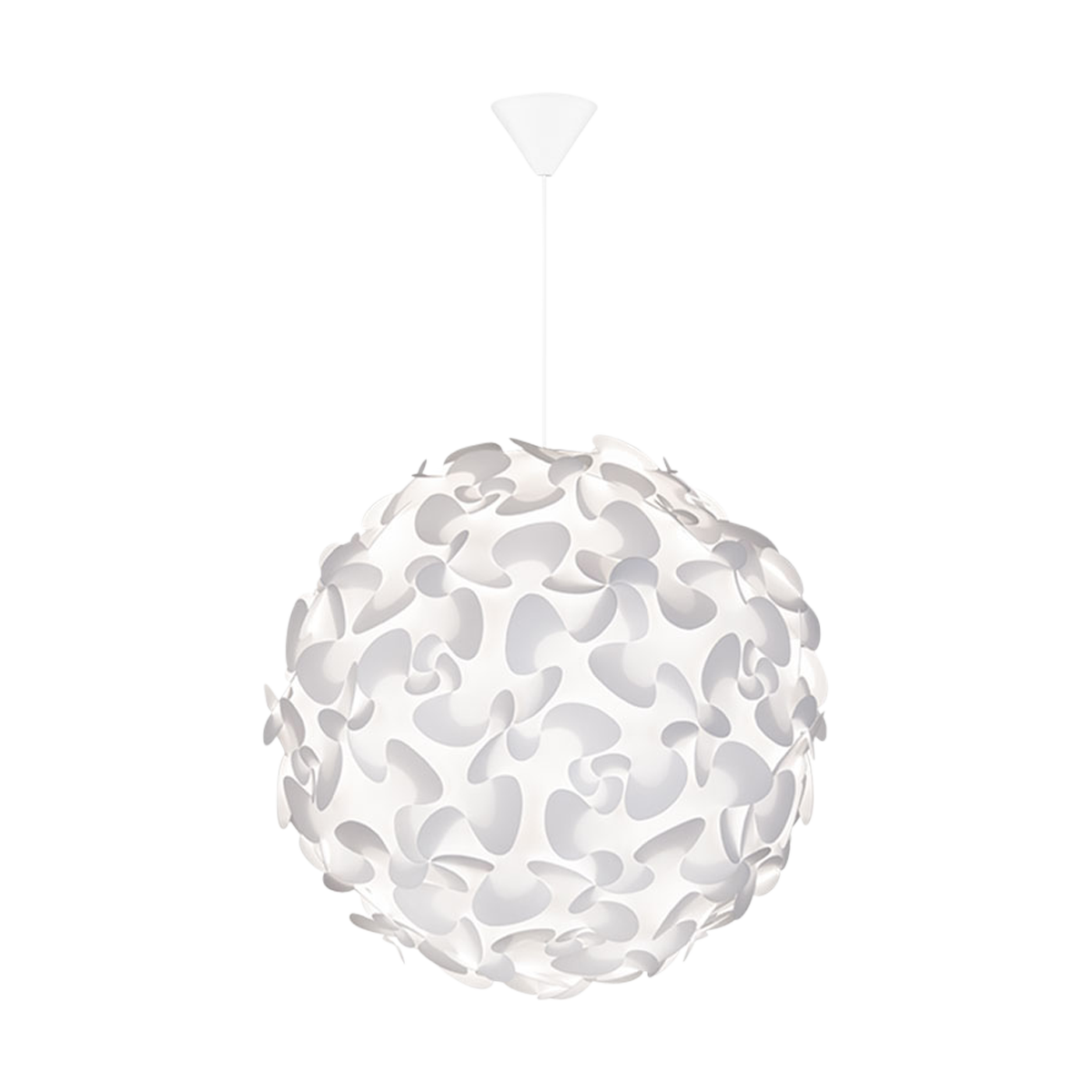 Lora Medium hanglamp white - met koordset wit - Ø 45 cm