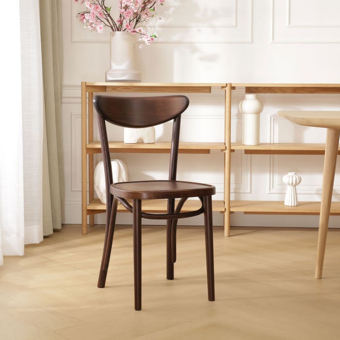 Musa houten bistrostoel walnoot - eetkamerstoel - buighout - cafe