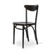 Musa houten bistrostoel zwart gebeitst