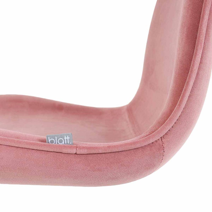 Nino-Fé barkruk velvet roze - zwart onderstel - 65 cm - fluwelen - pink - kookeiland - velours