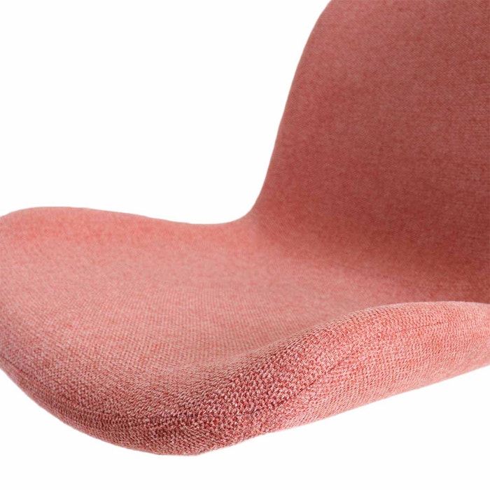 Nino barkruk terracotta rood - wit onderstel - 65 cm - gestoffeerde - keuken - kookeiland