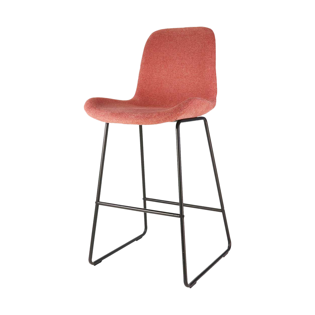 Nino barkruk terracotta rood - zwart onderstel - 75 cm