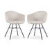 Noa-Otis eetkamerstoel beige - zwart onderstel - set van 2