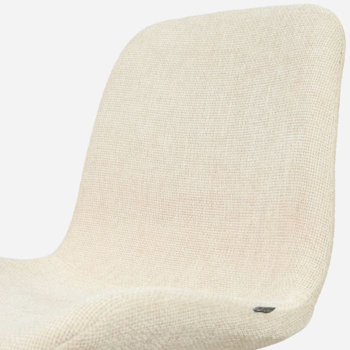 detail van de cottonbeige -  wit onderstel noa-fe