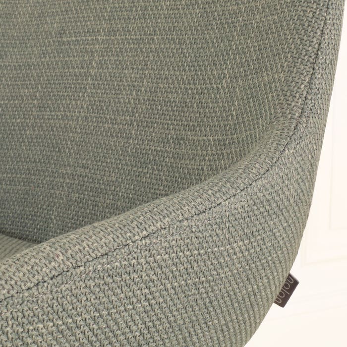 moderne eetkamerstoel kaki - zwart houten onderstel Nena-Isa 