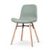 Nena-Fé eetkamerstoel zacht groen - houten onderstel