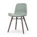 Nena-Fé eetkamerstoel zacht groen - walnoot houten onderstel