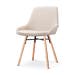 Nena-Isa eetkamerstoel beige - houten onderstel