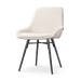 Nena-Isa eetkamerstoel bouclé beige - zwart houten onderstel