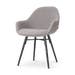 Nena-Mae eetkamerstoel bouclé taupe - zwart houten onderstel