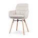 Nena-Mia eetkamerstoel beige - houten onderstel