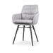 Nena-Mia eetkamerstoel grijs - zwart houten onderstel