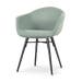 Nena-Otis eetkamerstoel zacht groen - zwart houten onderstel
