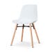 Nena-Pip eetkamerstoel wit - houten onderstel