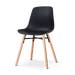 Nena-Pip eetkamerstoel zwart - houten onderstel