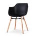 Nena-Puk eetkamerstoel zwart - houten onderstel