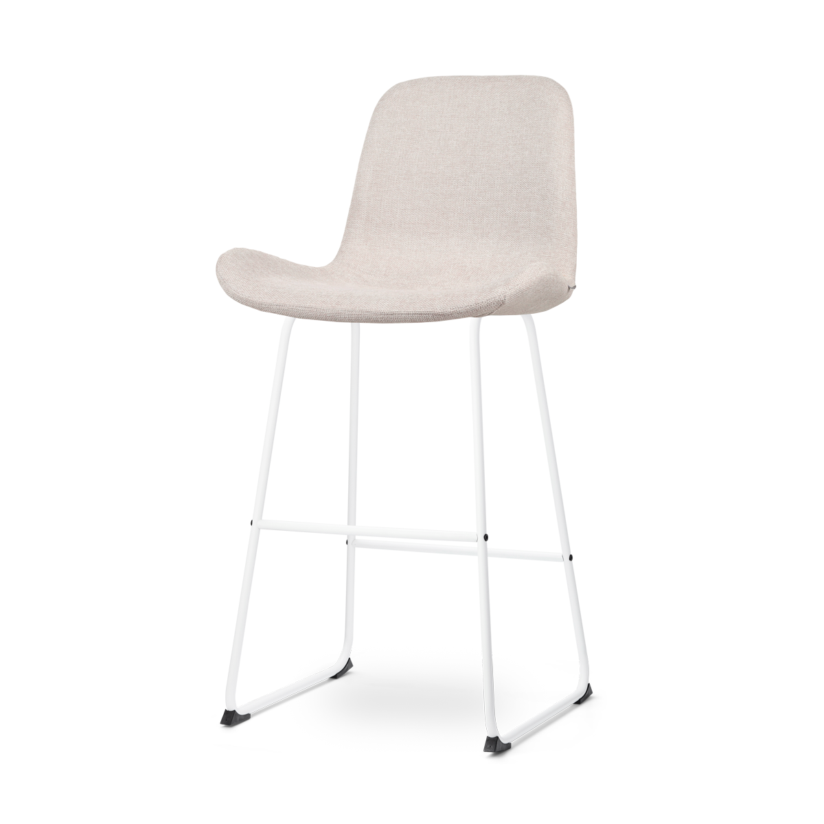 Nino-Fé barkruk beige - wit onderstel - 75 cm