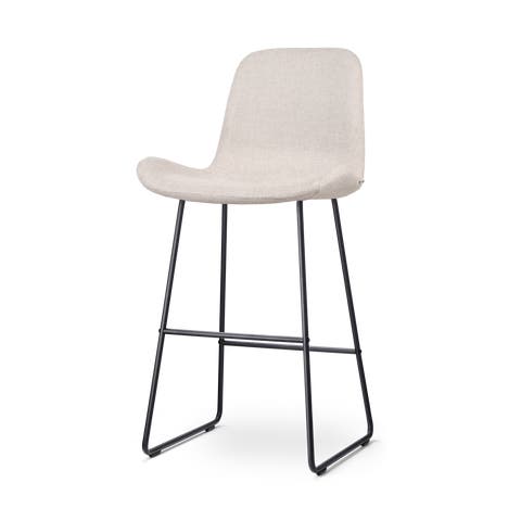 Nino-Fé barkruk beige - zwart onderstel - 75 cm