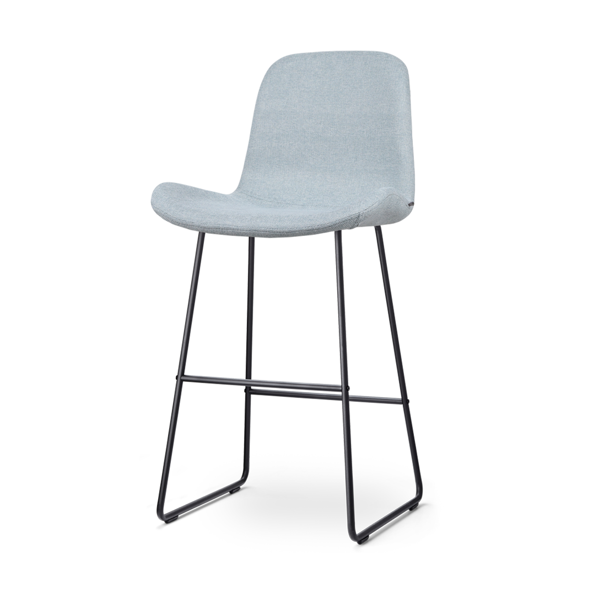 Nino-Fé barkruk lichtblauw - zwart onderstel - 75 cm