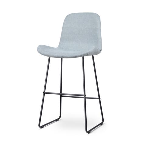 Nino-Fé barkruk lichtblauw - zwart onderstel - 75 cm