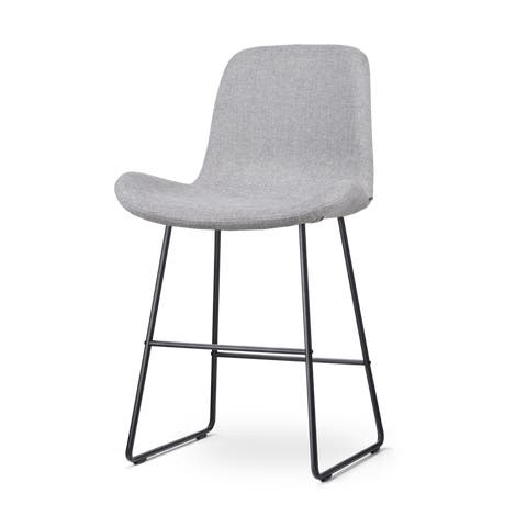 Nino-Fé barkruk lichtgrijs - zwart onderstel - 65 cm