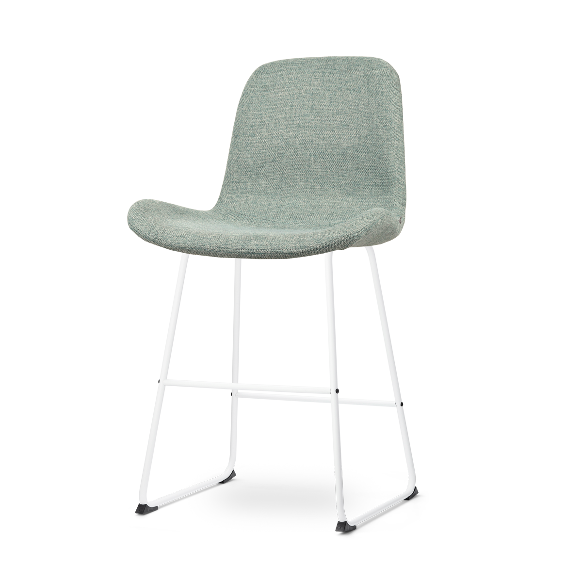 Nino-Fé barkruk zacht groen - wit onderstel - 65 cm