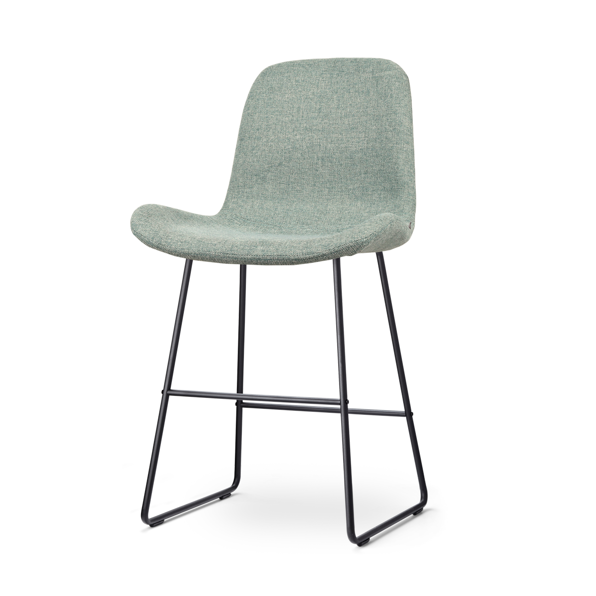 Nino-Fé barkruk zacht groen - zwart onderstel - 65 cm