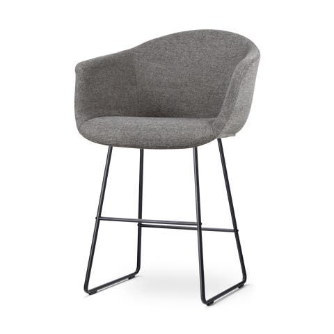 Nino-Otis barkruk donkergrijs - zwart onderstel - 65 cm