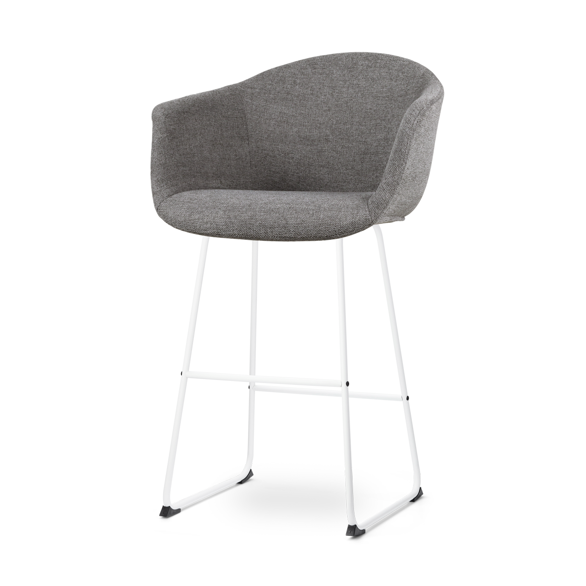 Nino-Otis barkruk donkergrijs - wit onderstel - 75 cm