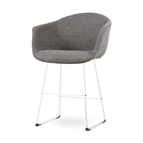 Nino-Otis barkruk donkergrijs - wit onderstel - 65 cm