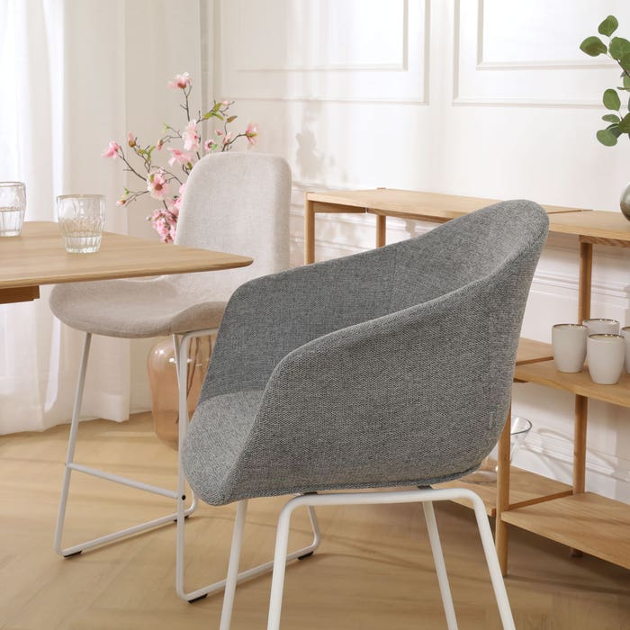 scandinavische barkruk donkergrijs - wit onderstel - 75 cm Nino-Otis