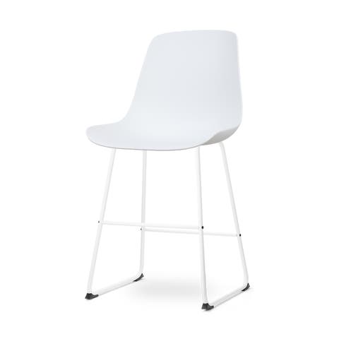 Nino-Pip barkruk wit - wit onderstel - 65 cm