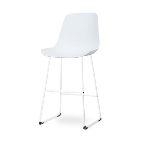Nino-Pip barkruk wit - wit onderstel 75 cm