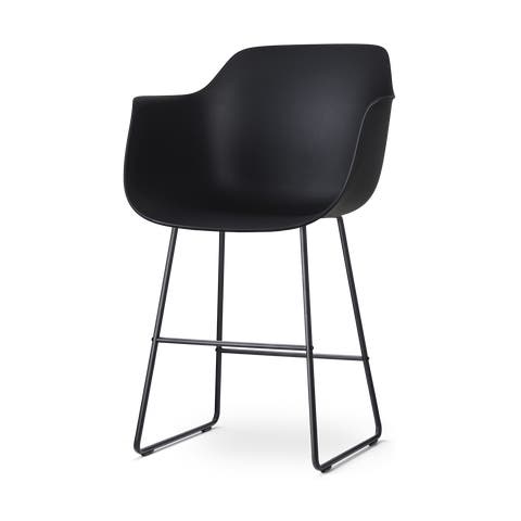 Nino-Puk barkruk zwart - zwart onderstel - 65 cm