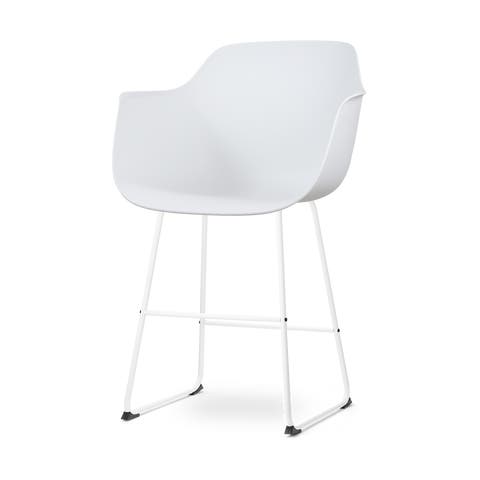 Nino-Puk barkruk wit - wit onderstel - 65 cm