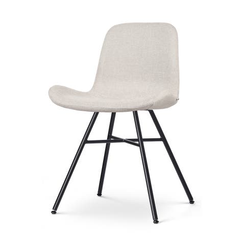 Noa-Fé eetkamerstoel beige - zwart onderstel