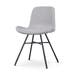 Noa-Fé eetkamerstoel lichtgrijs - zwart onderstel
