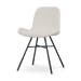 Noa-Fé eetkamerstoel rib creme - zwart onderstel