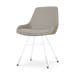 Noa-Isa eetkamerstoel warm grijs - wit onderstel