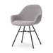 Noa-Mae eetkamerstoel bouclé taupe - zwart onderstel